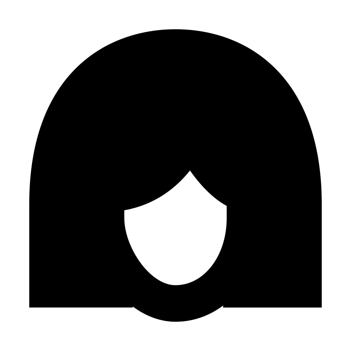 forma bold filled sharp style weiblicher benutzer icon