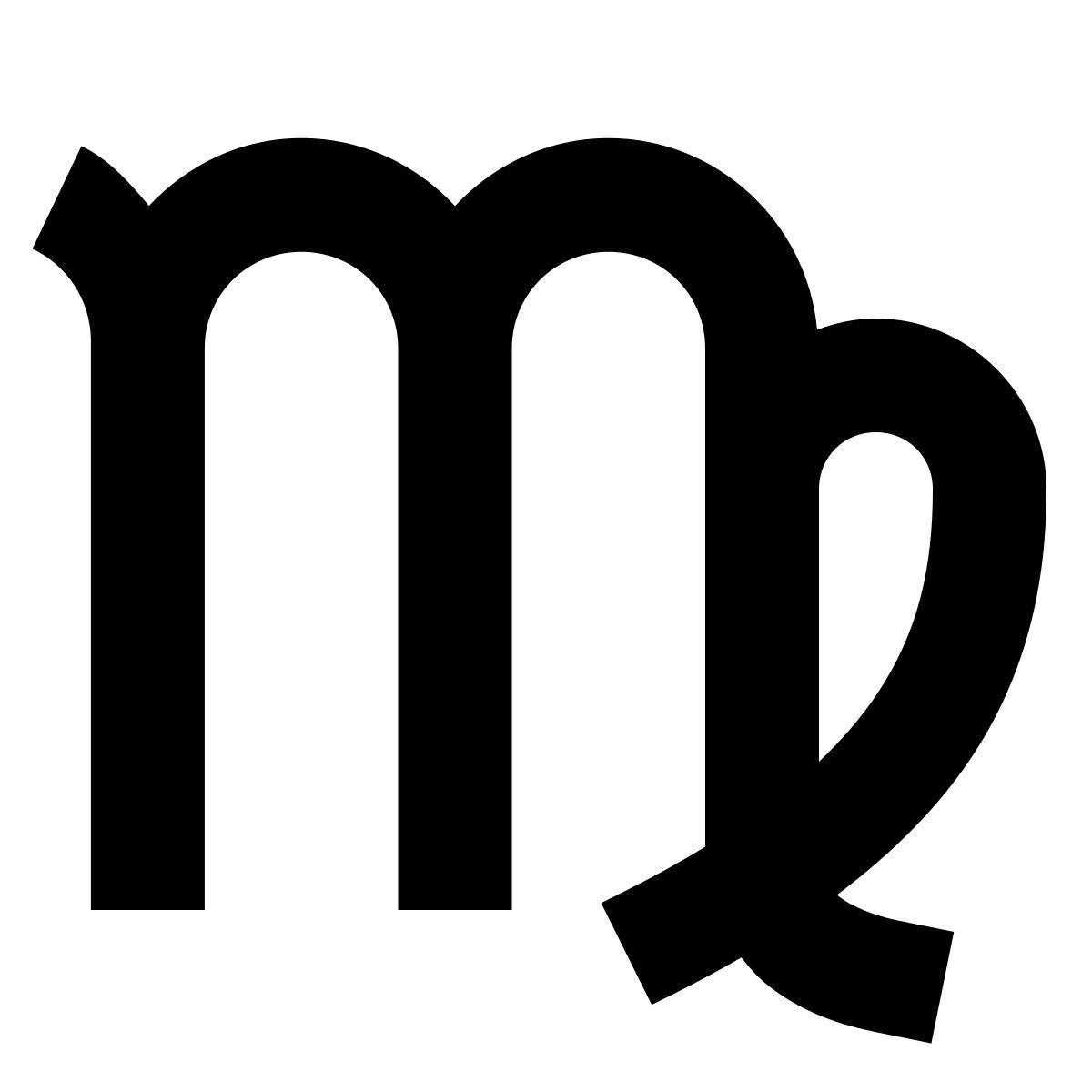 forma bold filled sharp style virgo icon