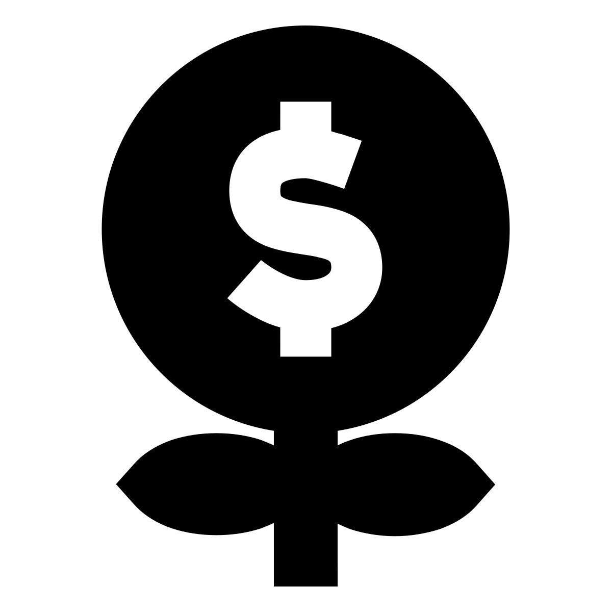 forma bold filled sharp style 약한 금융 성장 icon