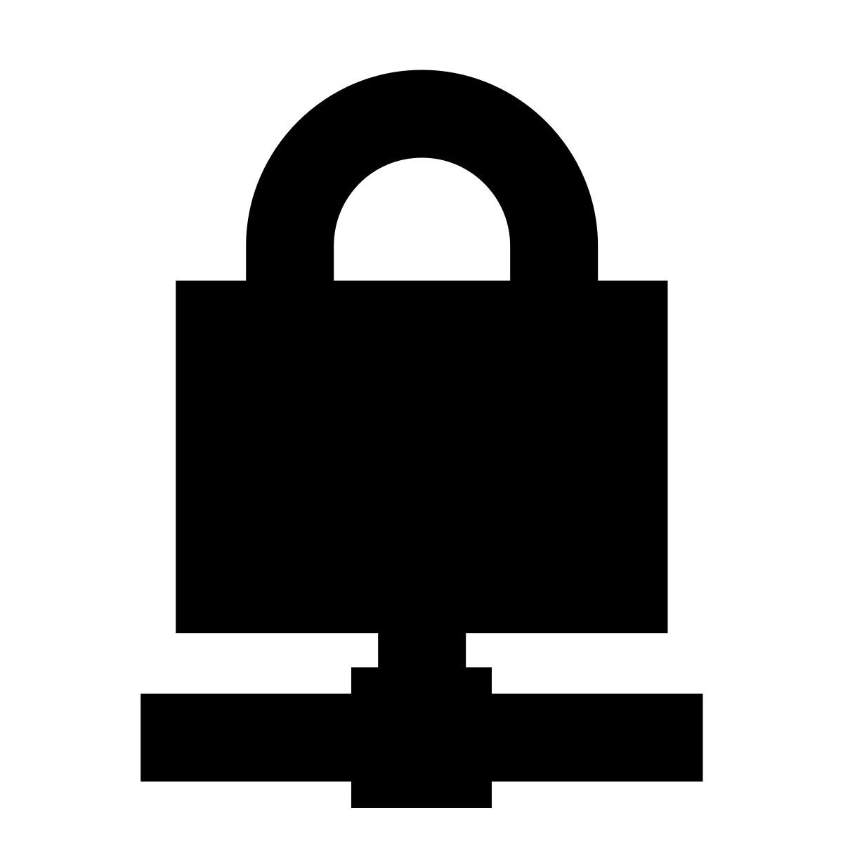 forma bold filled sharp style secured network icon