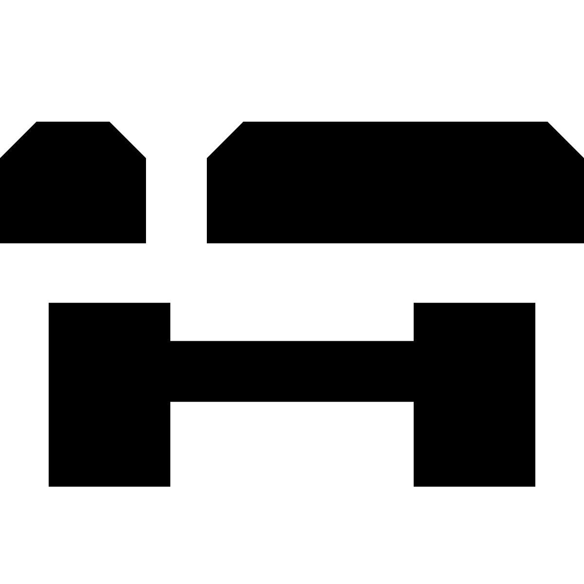 forma bold filled sharp style mesa de masaje de madera icon