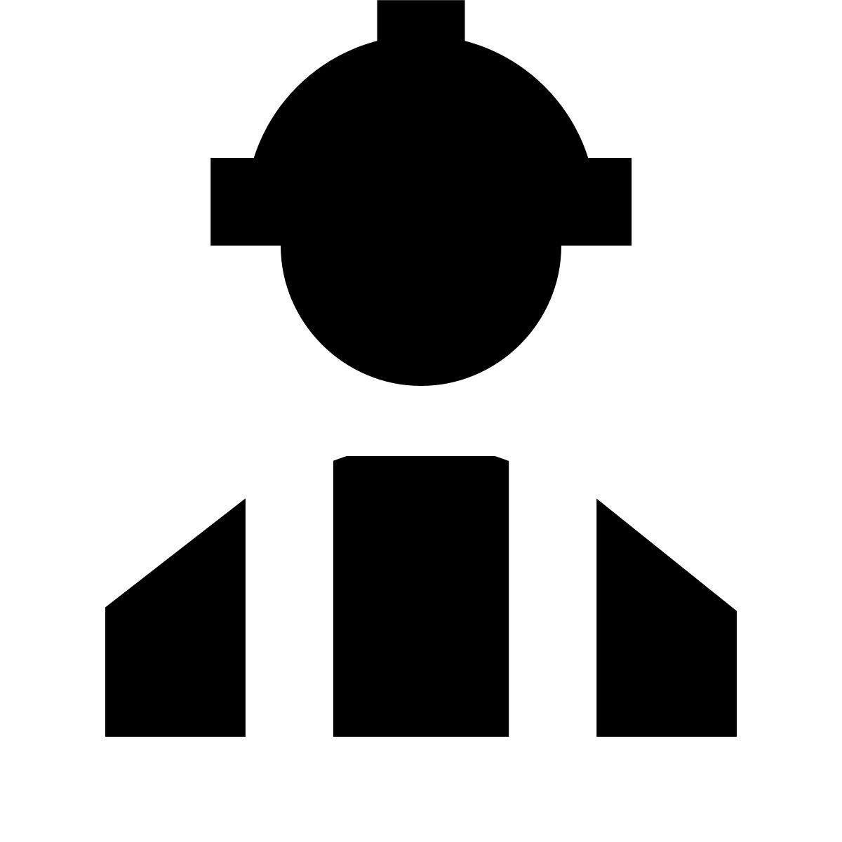 forma bold filled sharp style lavoratore uomo icon