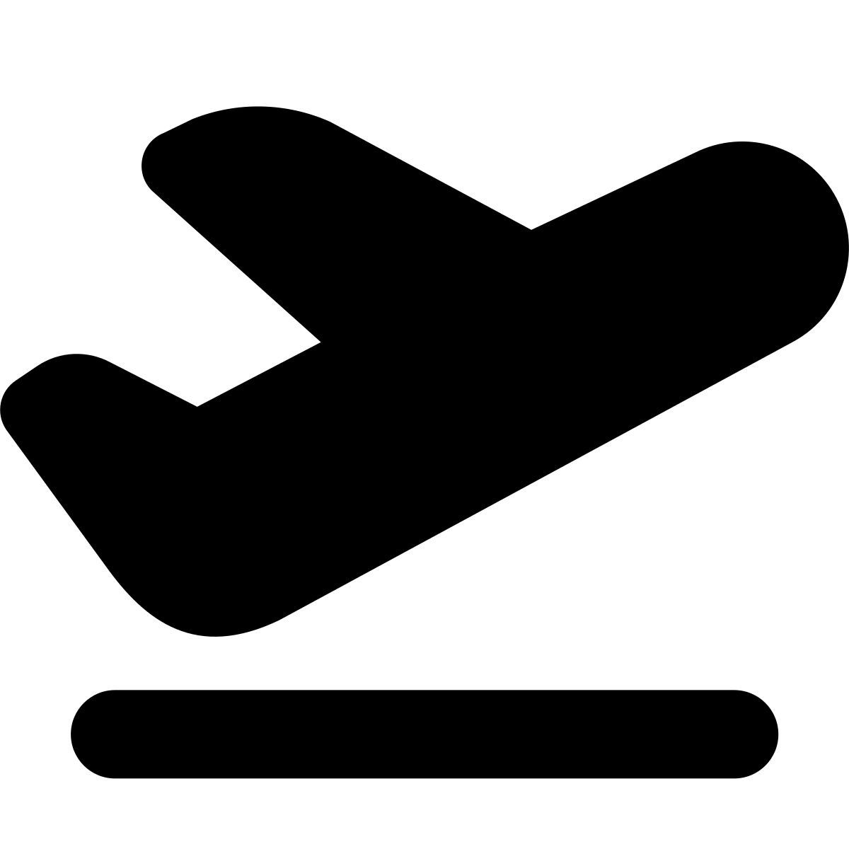 forma bold filled style decollo aereo icon