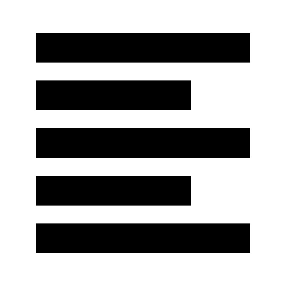 forma bold filled style 왼쪽 정렬 icon