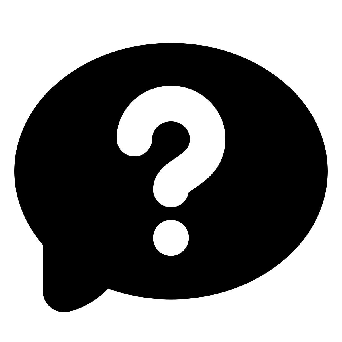 forma bold filled style poser une question icon