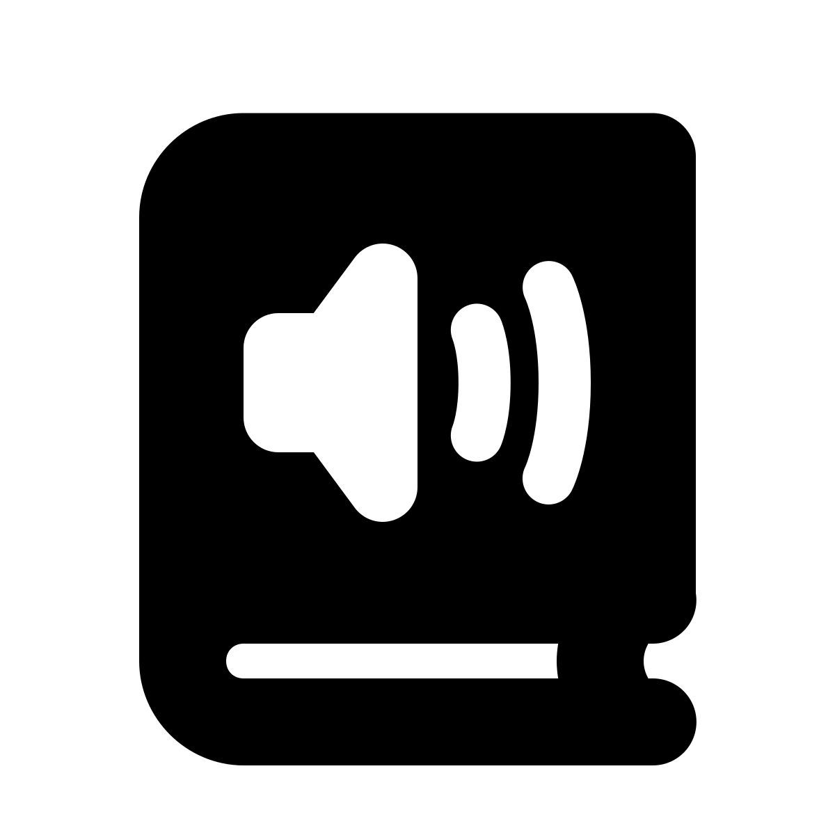 forma bold filled style audio libro icon