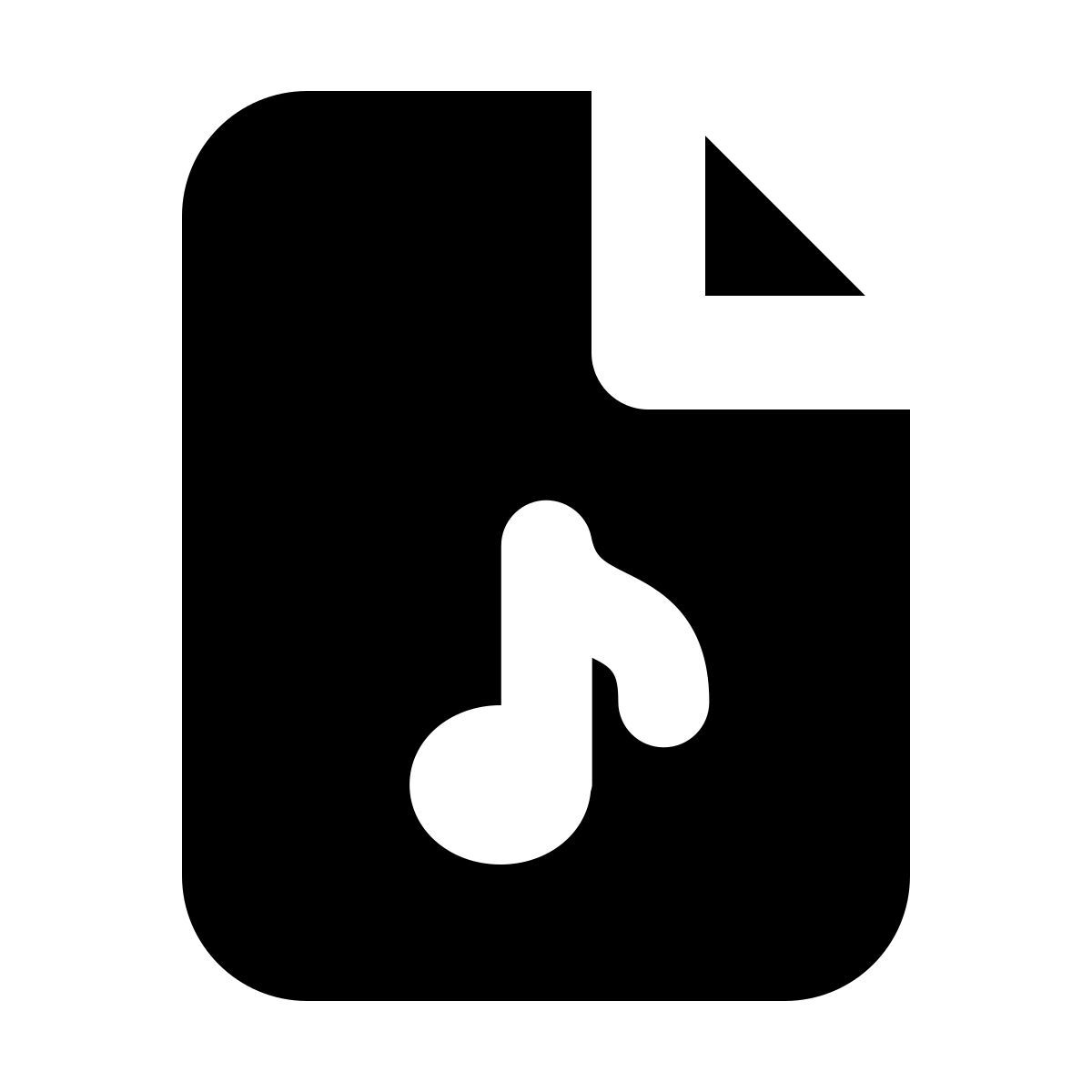 forma bold filled style file audio icon