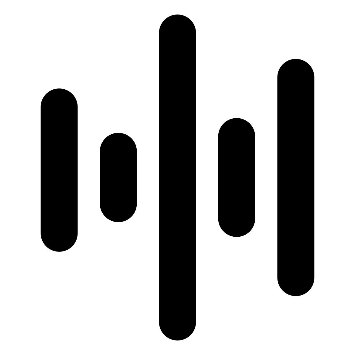 forma bold filled style onda de sonido icon