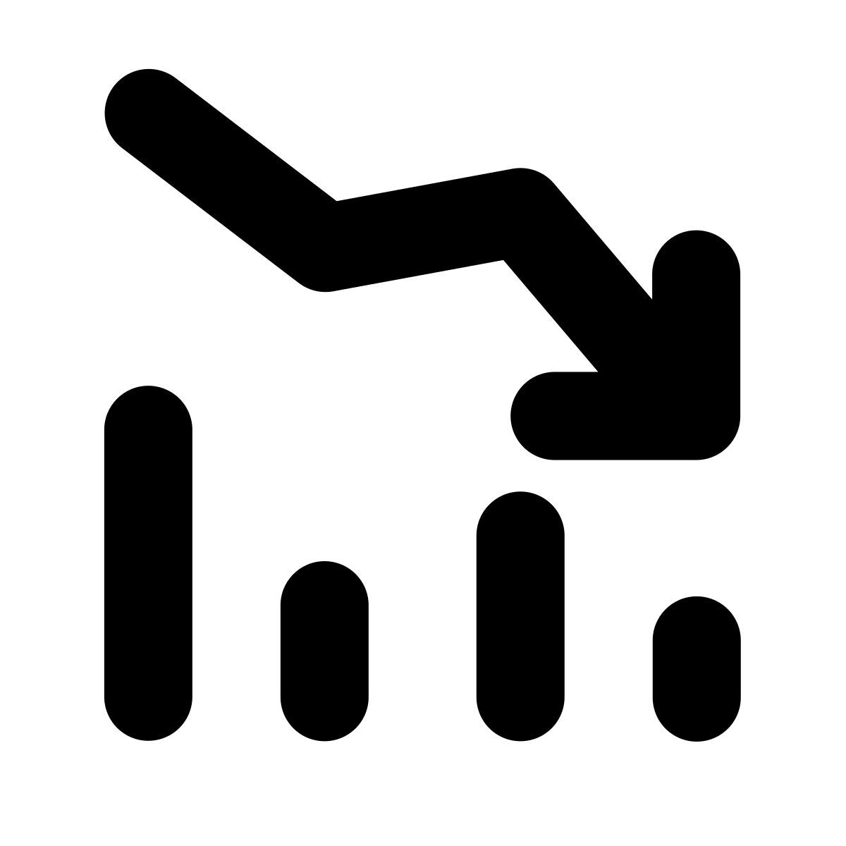 forma bold filled style decrease icon