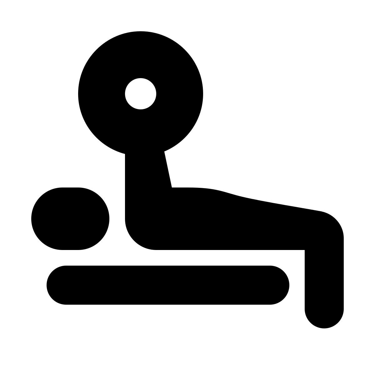 forma bold filled style bankdrücken icon