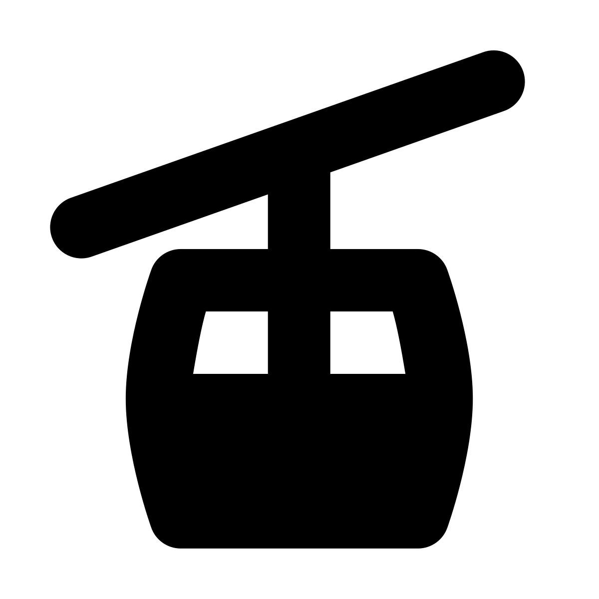 forma bold filled style téléphérique icon