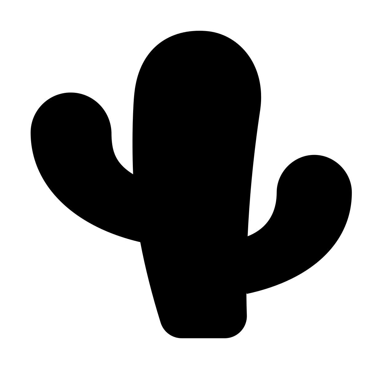 forma bold filled style cactus icon