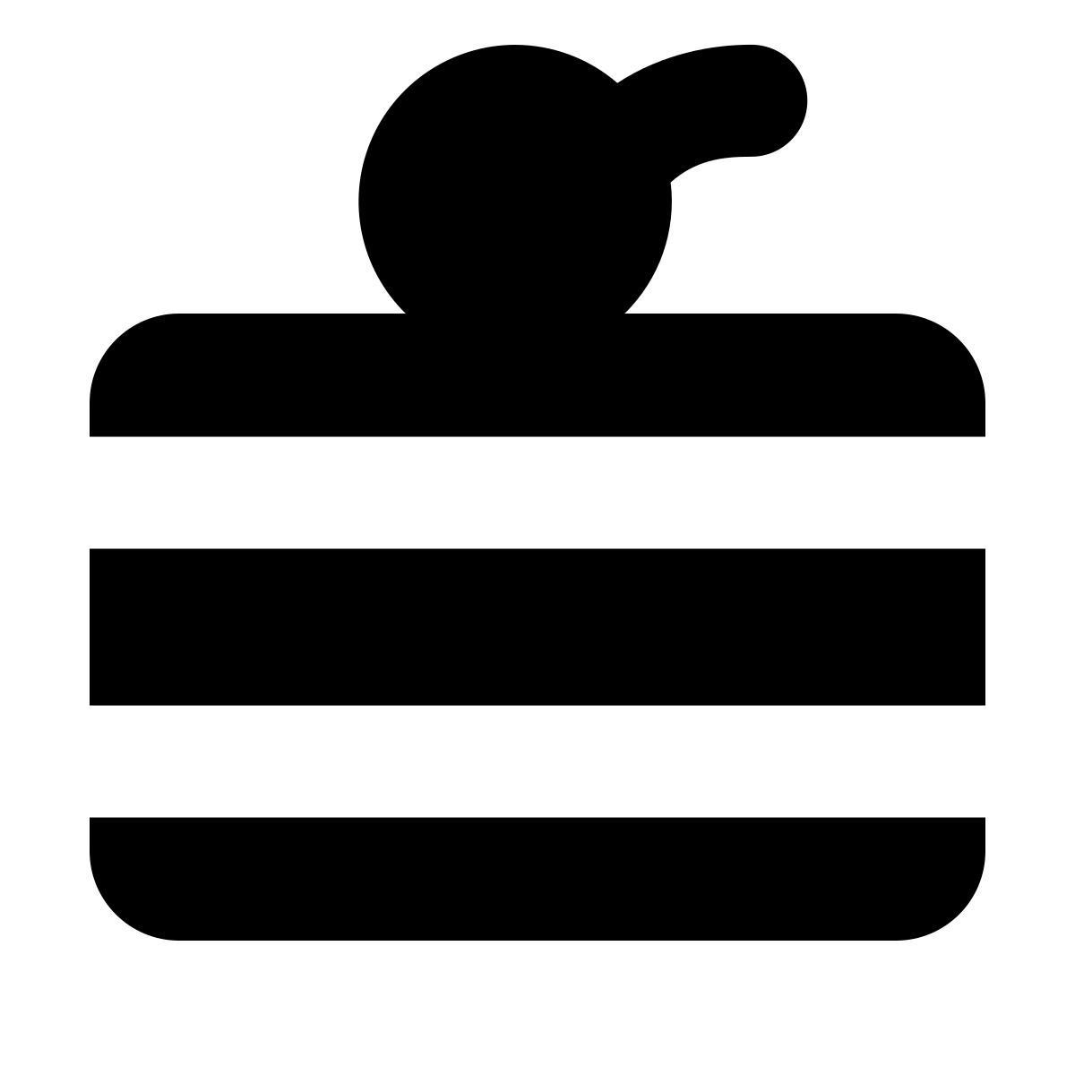 forma bold filled style 케이크 icon