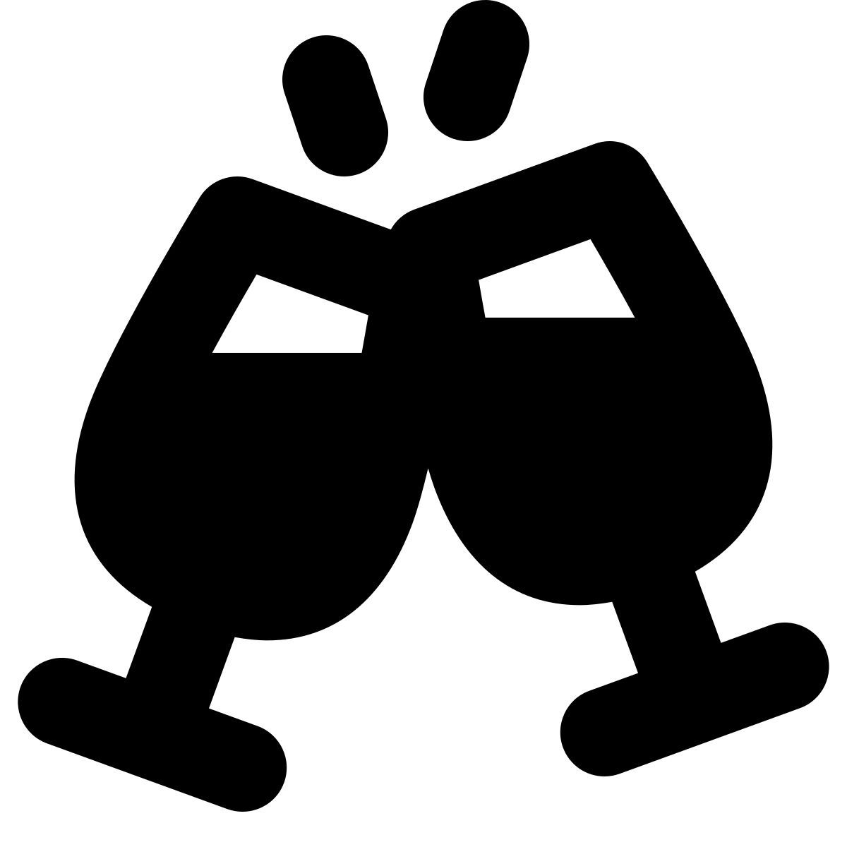 forma bold filled style champagne icon