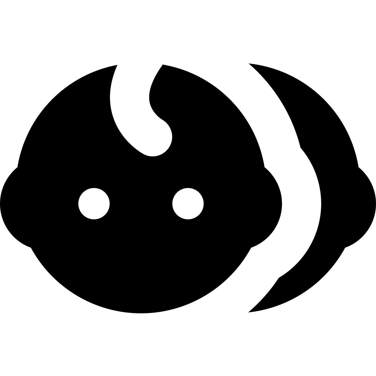 forma bold filled style kindergesichter icon