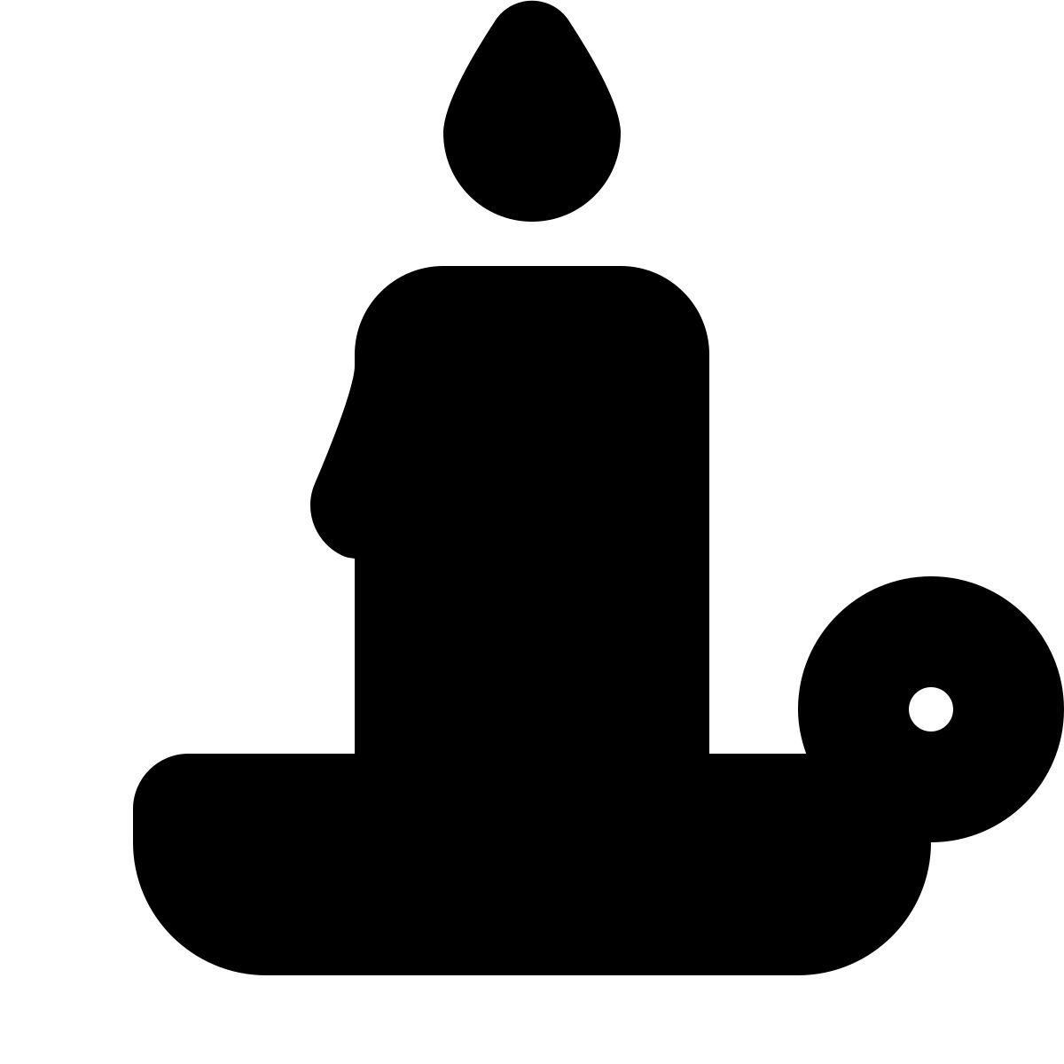 forma bold filled style 크리스마스 캔들 icon