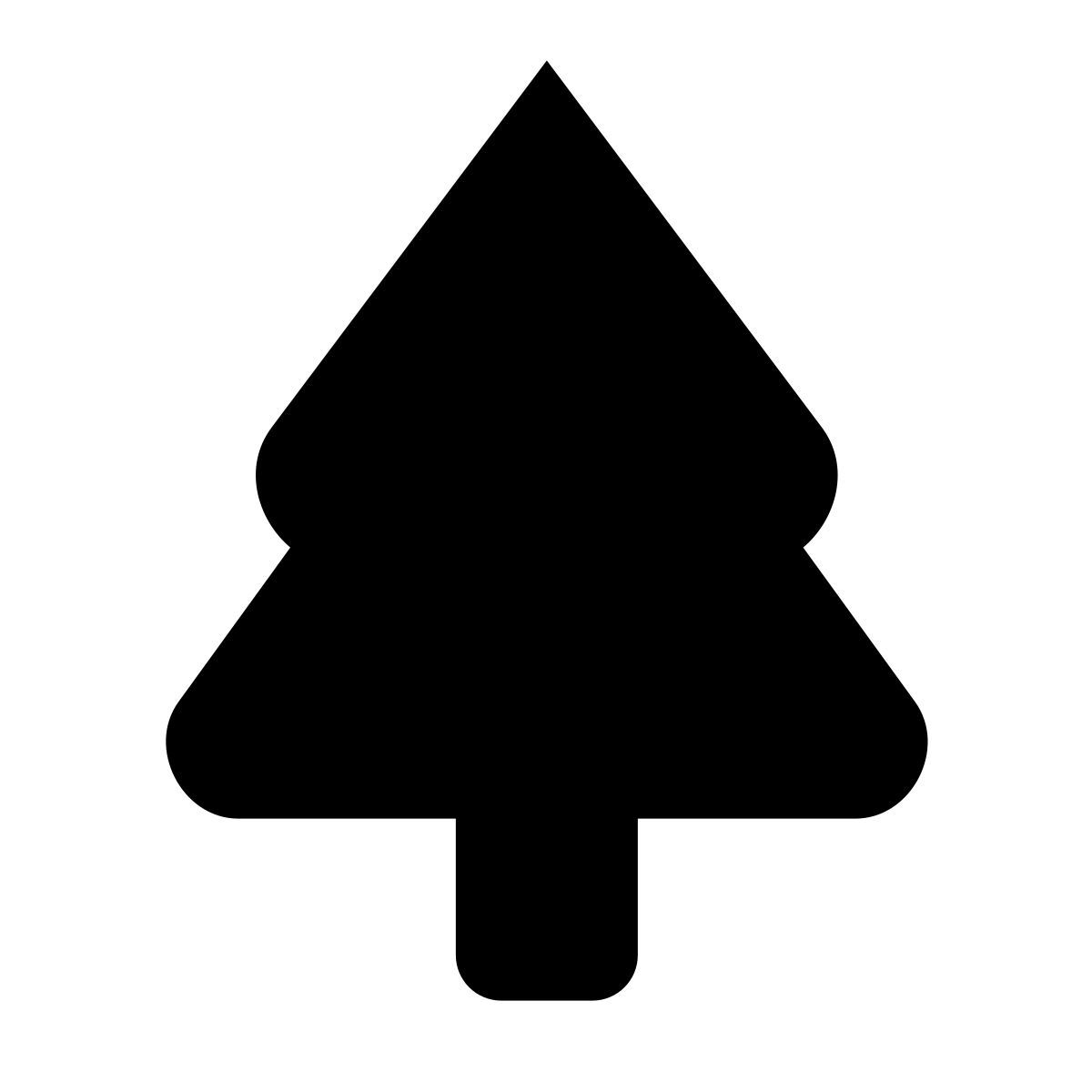forma bold filled style árbol conífero icon