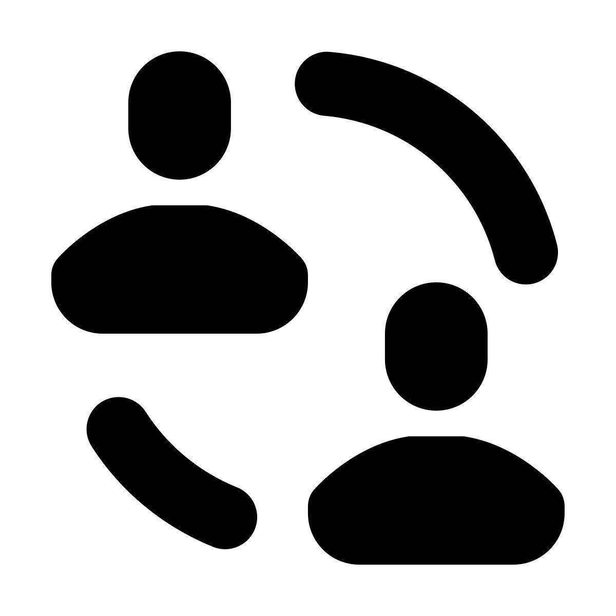 forma bold filled style persone connesse icon