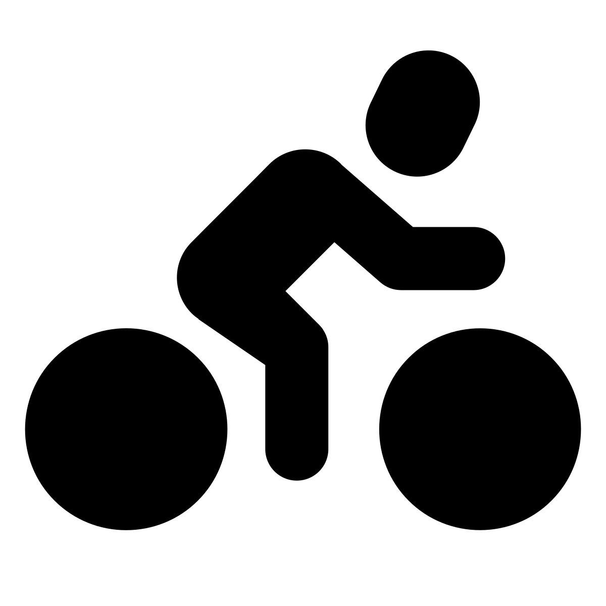 forma bold filled style radfahren auf straße icon