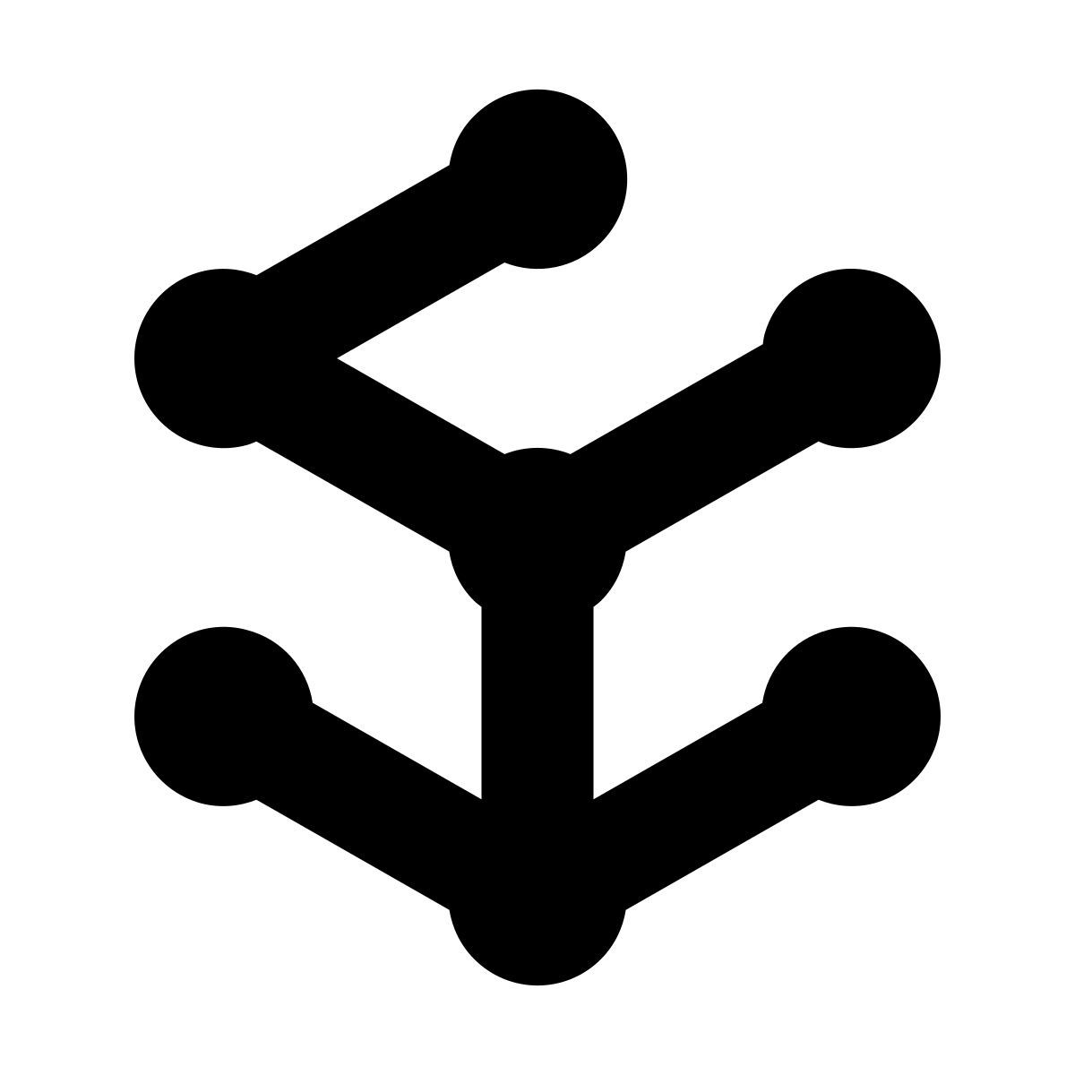 forma bold filled style red descentralizada icon