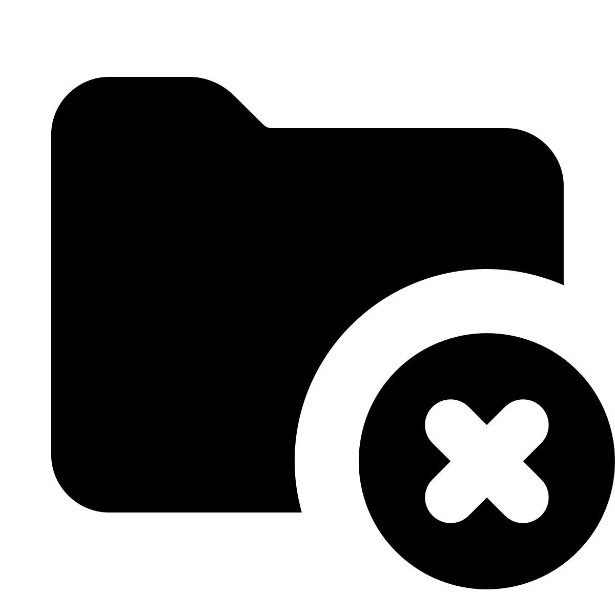 forma bold filled style elimina cartella icon