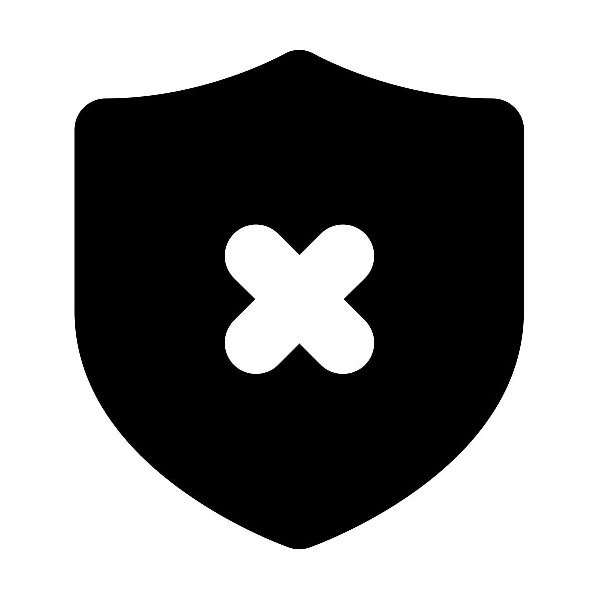 forma bold filled style supprimer shield icon