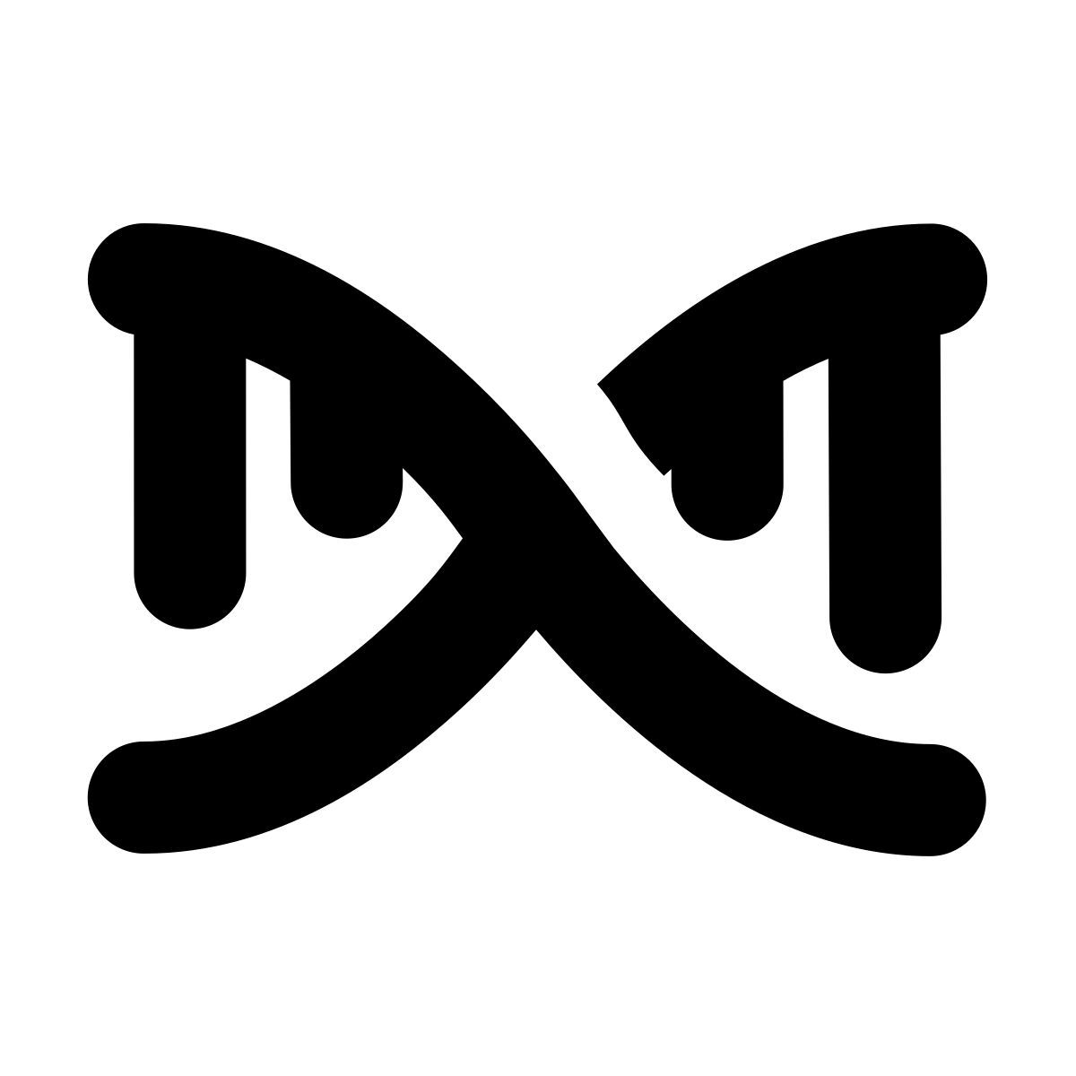 forma bold filled style genética icon