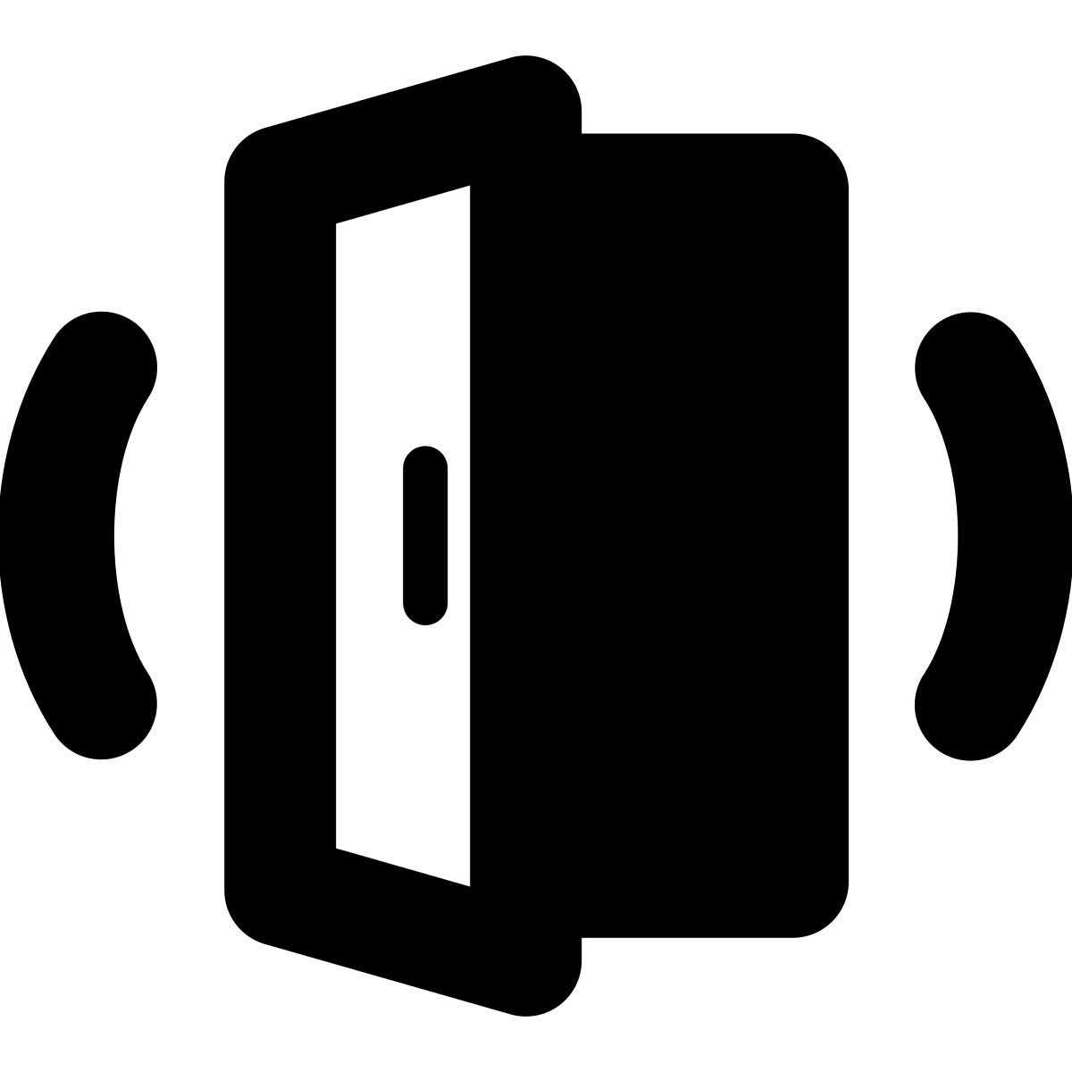 forma bold filled style door sensor alarmed icon