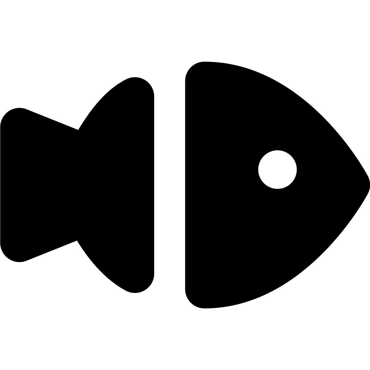 forma bold filled style ausgenommener fisch icon