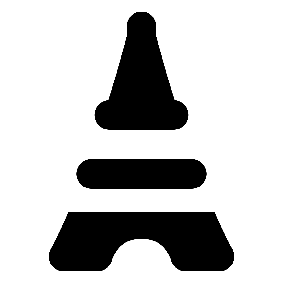 forma bold filled style eiffel tower icon