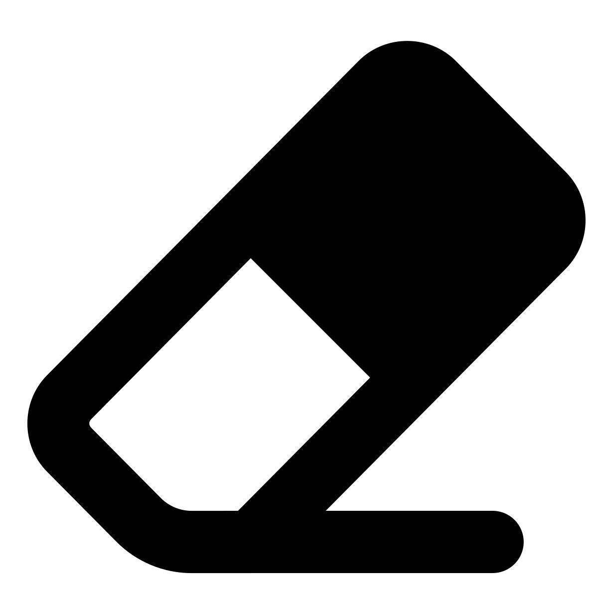 forma bold filled style erase icon