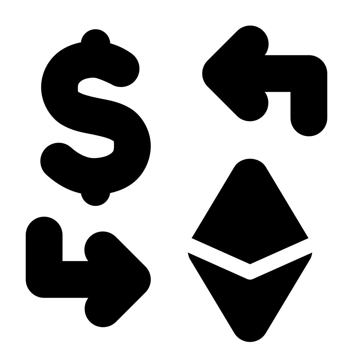 forma bold filled style 교환 돈 에테 리엄 icon