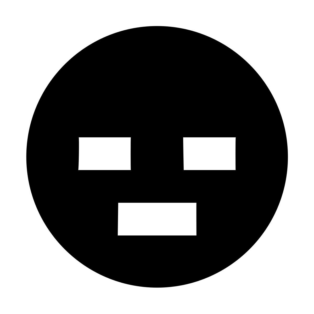 icône visage sans expression forma bold filled style