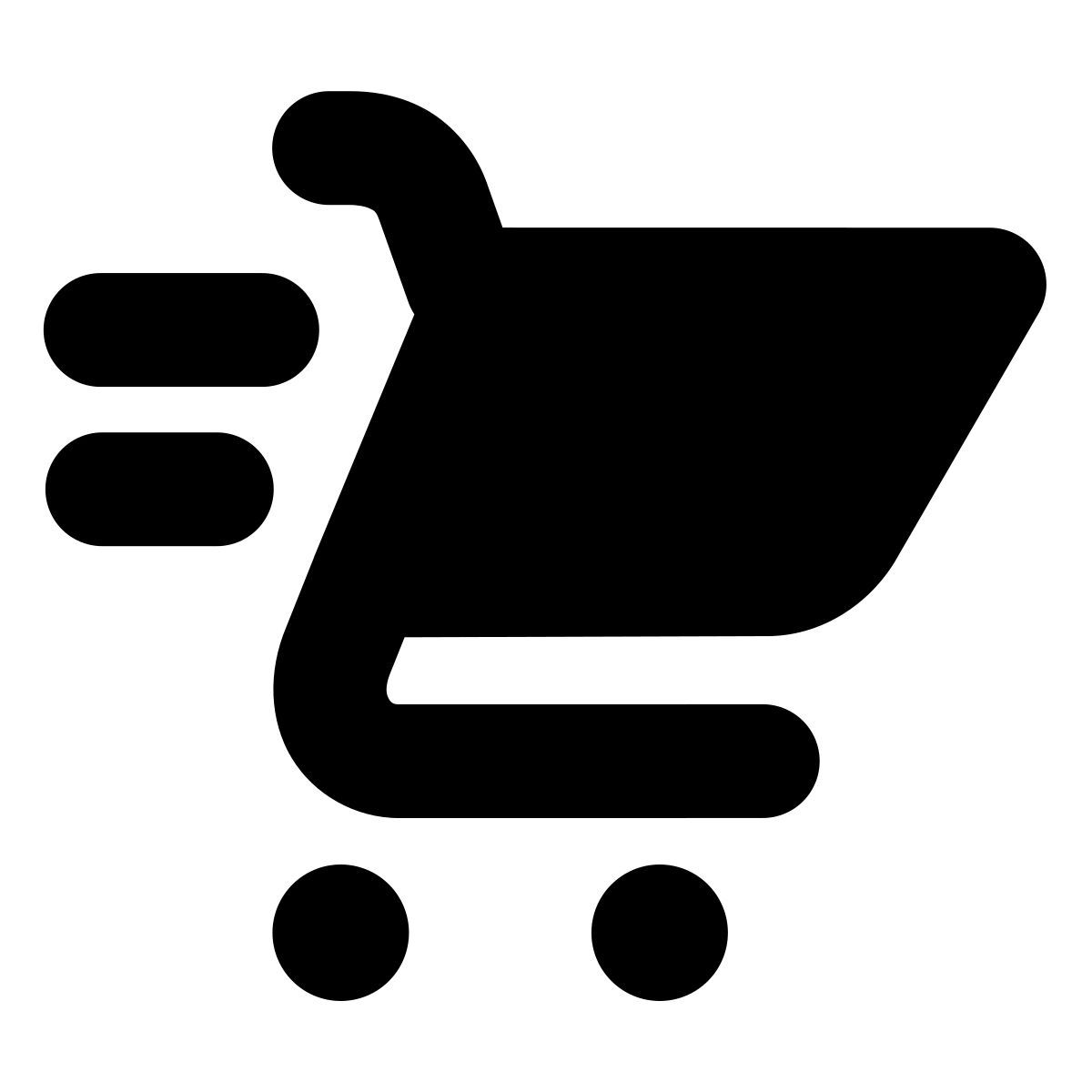 forma bold filled style panier rapide icon