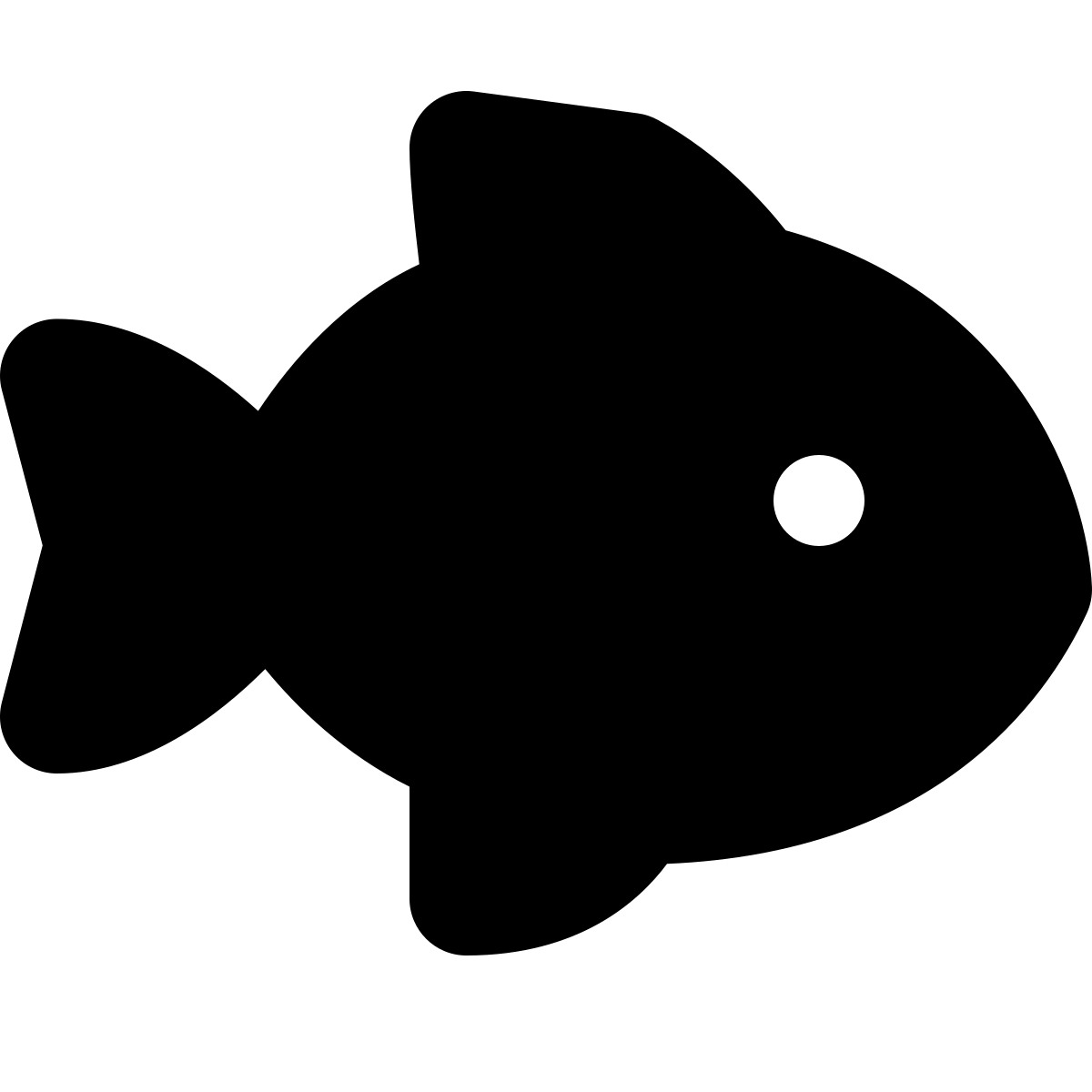 forma bold filled style fish icon