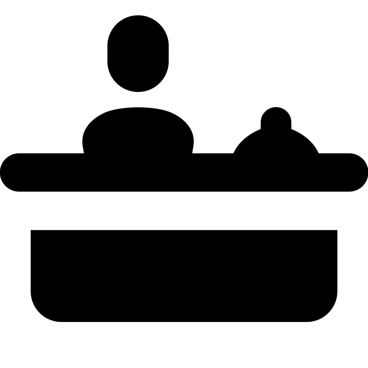 forma bold filled style front desk icon