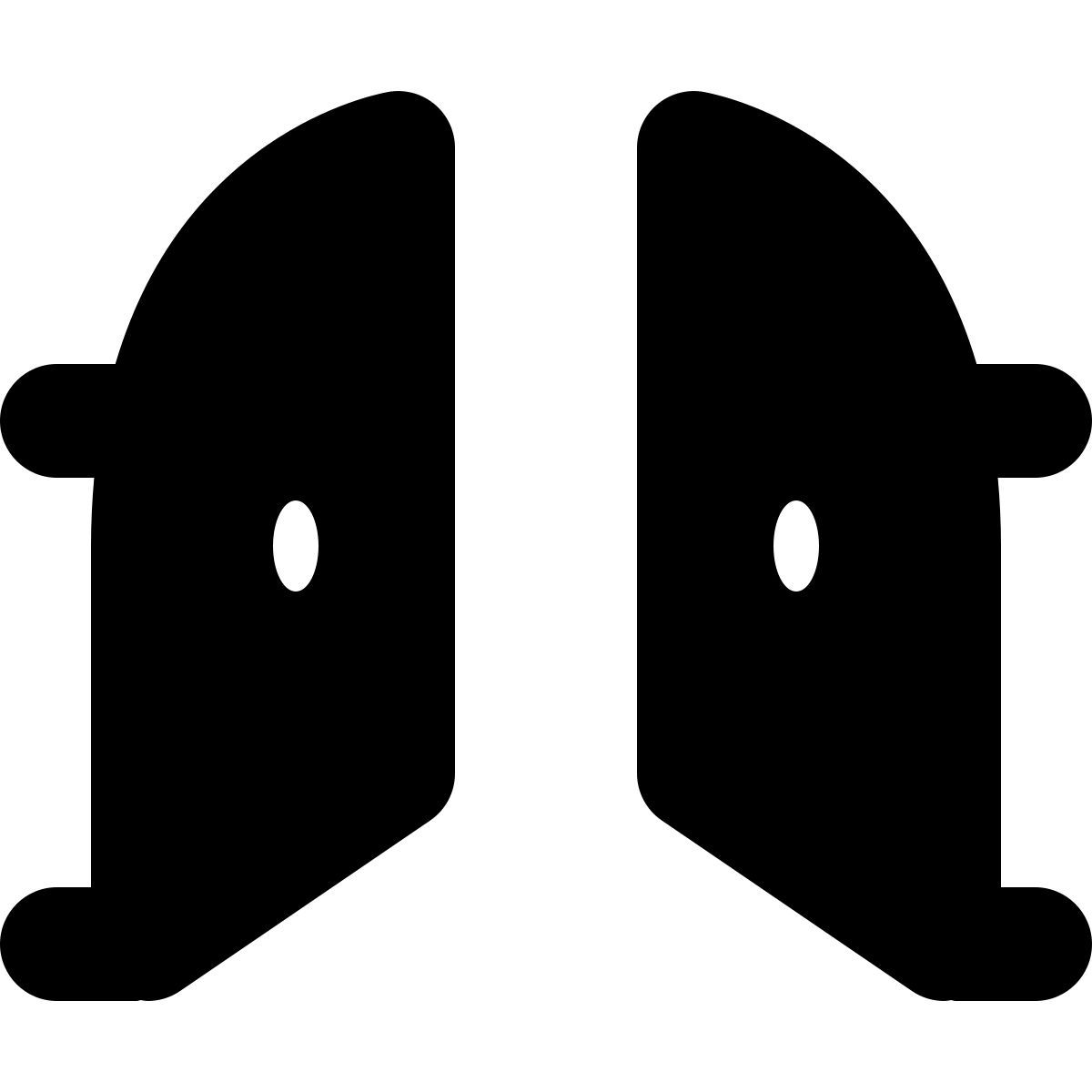 forma bold filled style front gate open icon