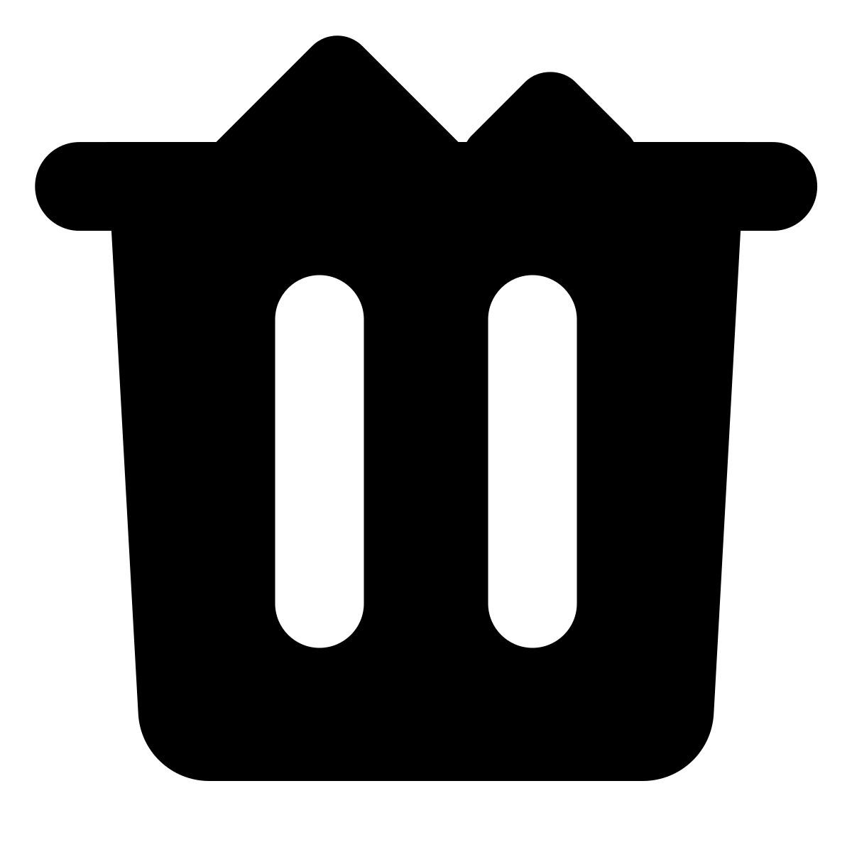 forma bold filled style papelera llena icon