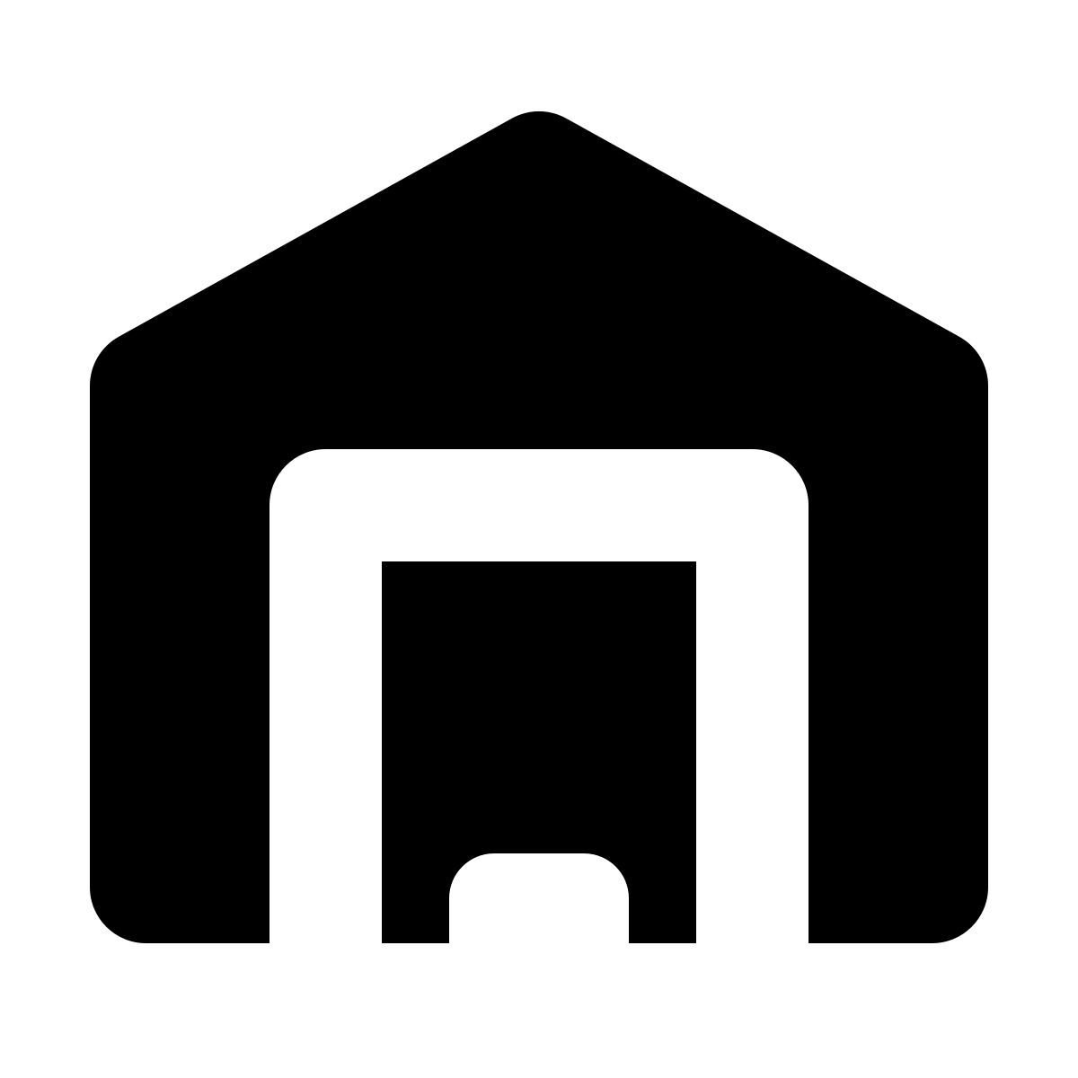 forma bold filled style garage chiuso icon