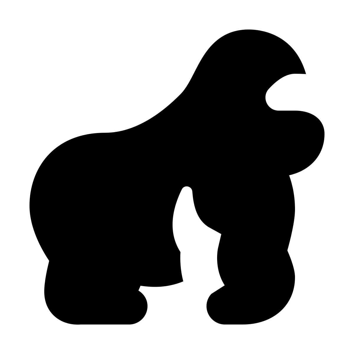forma bold filled style gorila icon