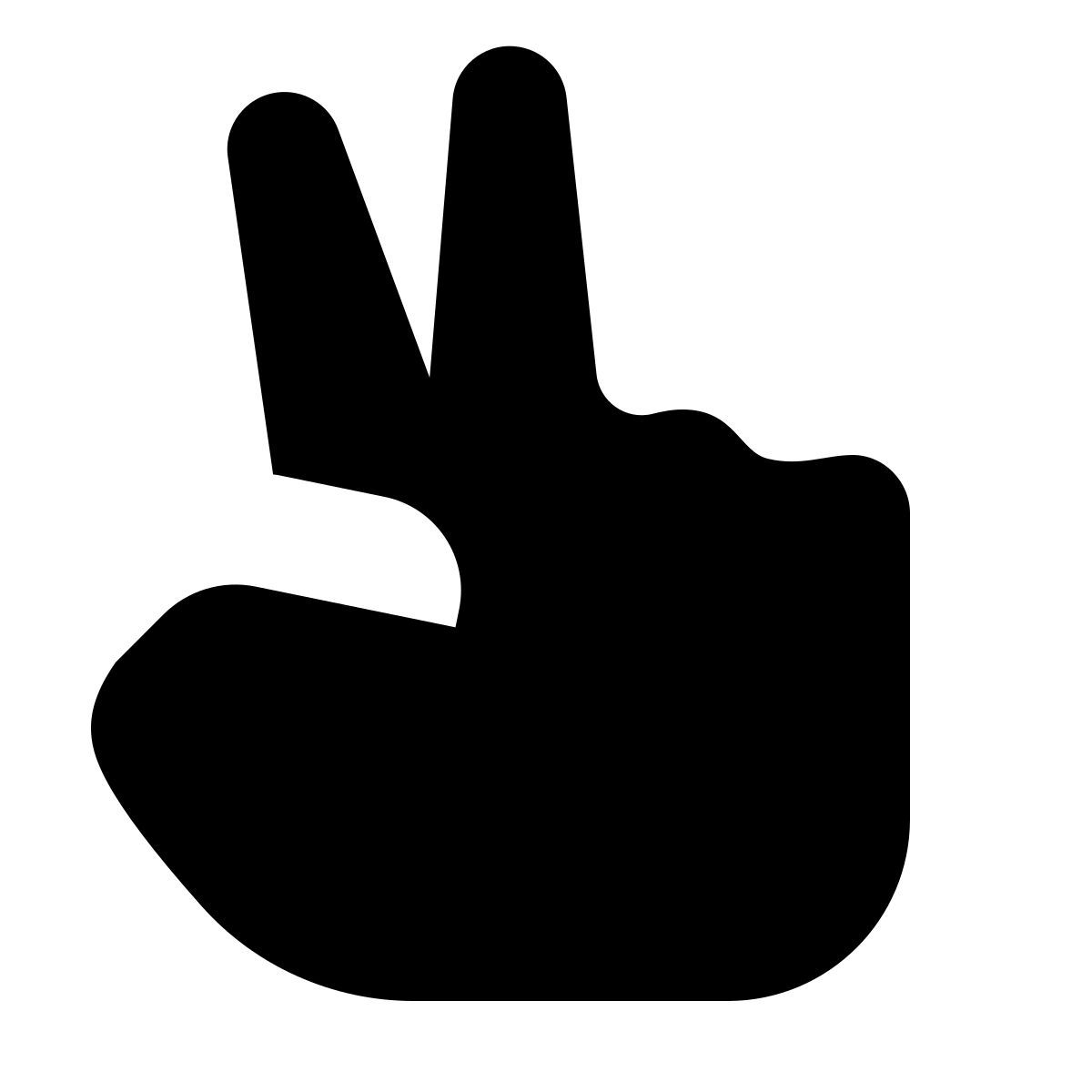 forma bold filled style 和平手 icon