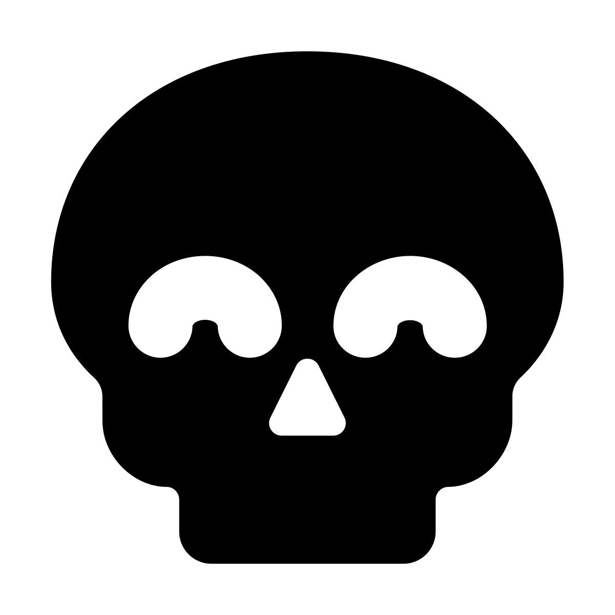forma bold filled style calavera feliz icon