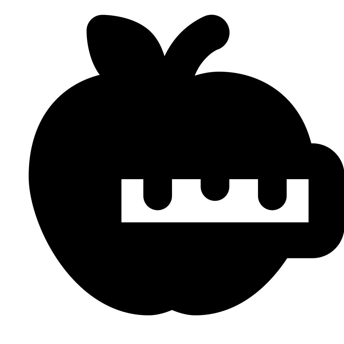 forma bold filled style alimentación saludable icon