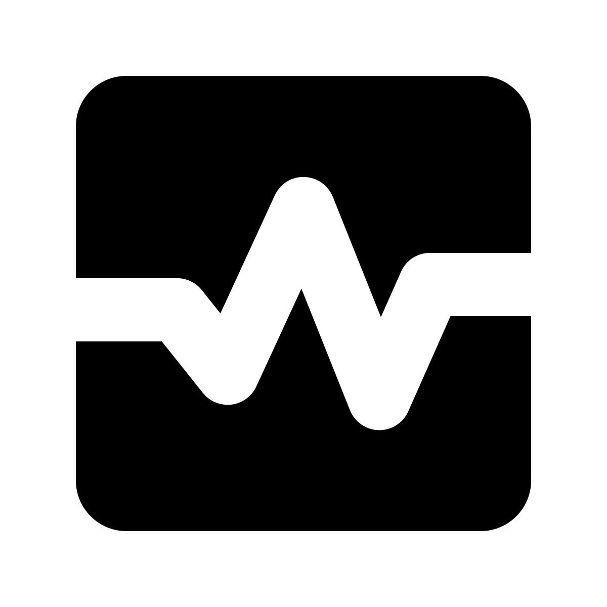 forma bold filled style heart monitor icon