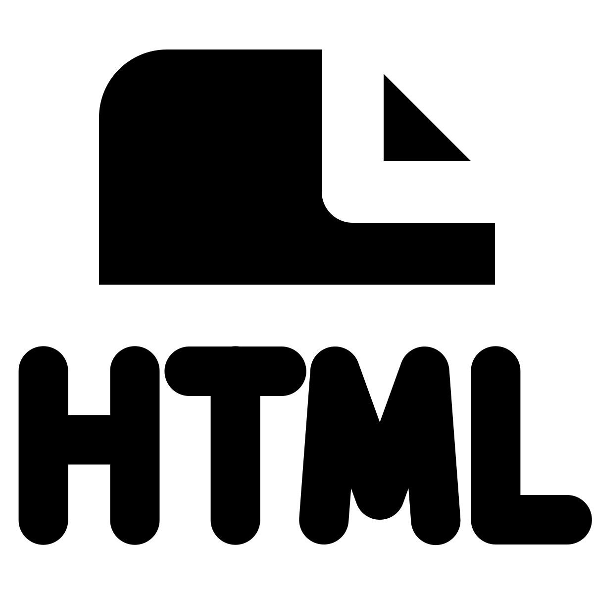 forma bold filled style tipo di file html icon