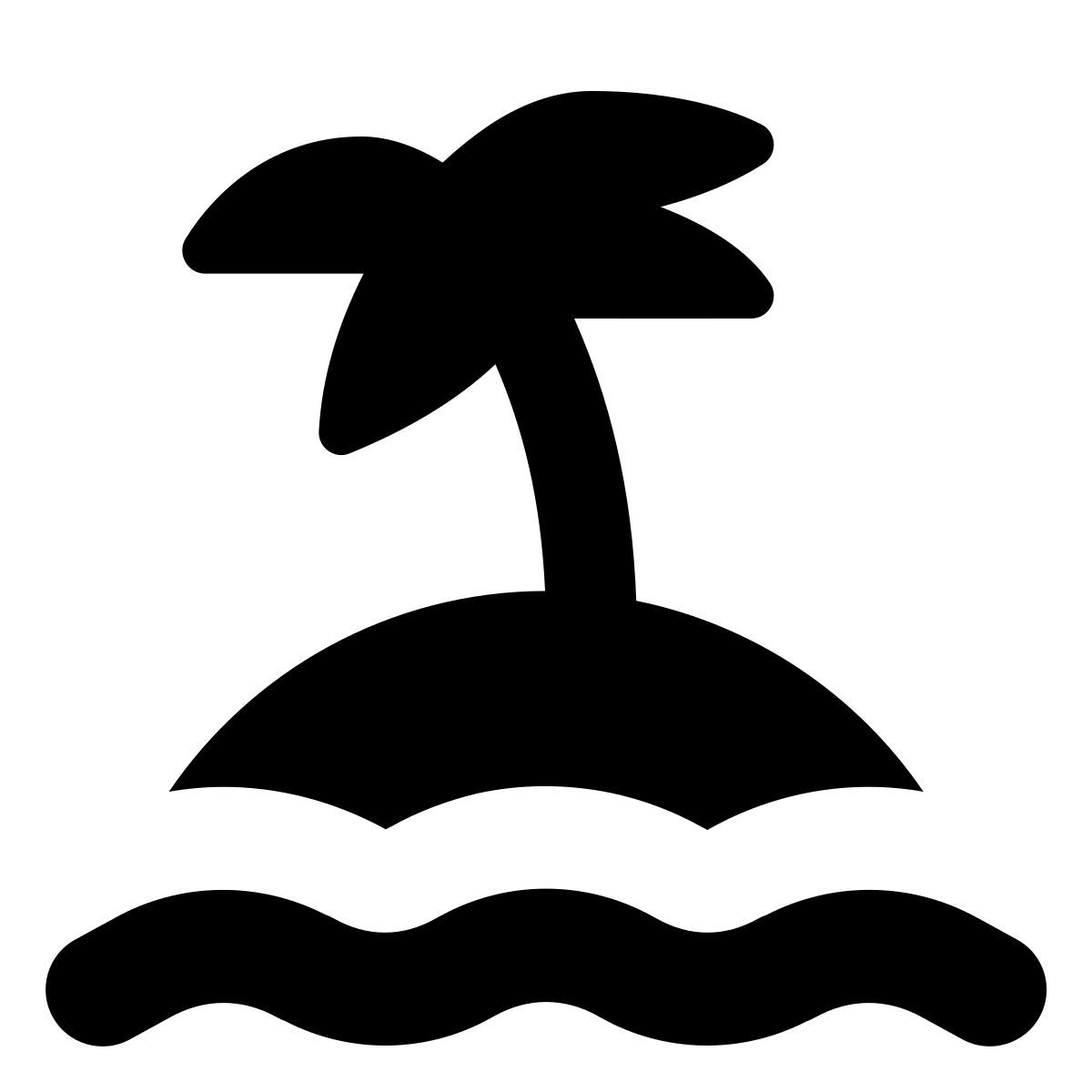 forma bold filled style island on water icon