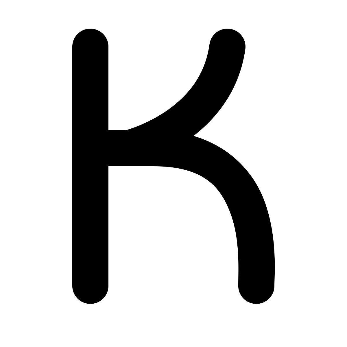 forma bold filled style k icon