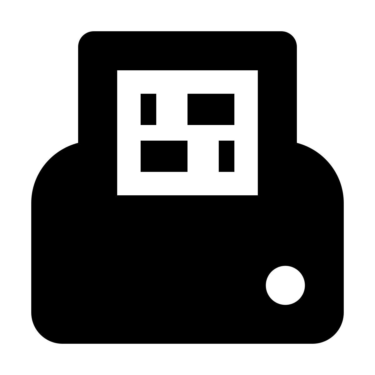 forma bold filled style label printer icon