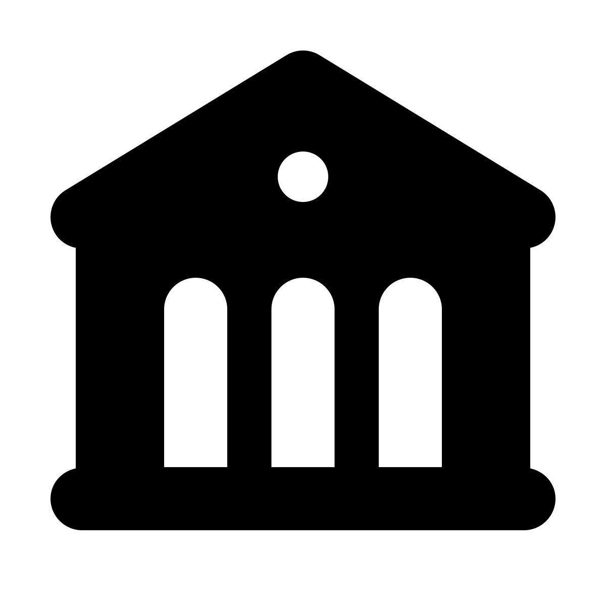 forma bold filled style bibliothèque icon