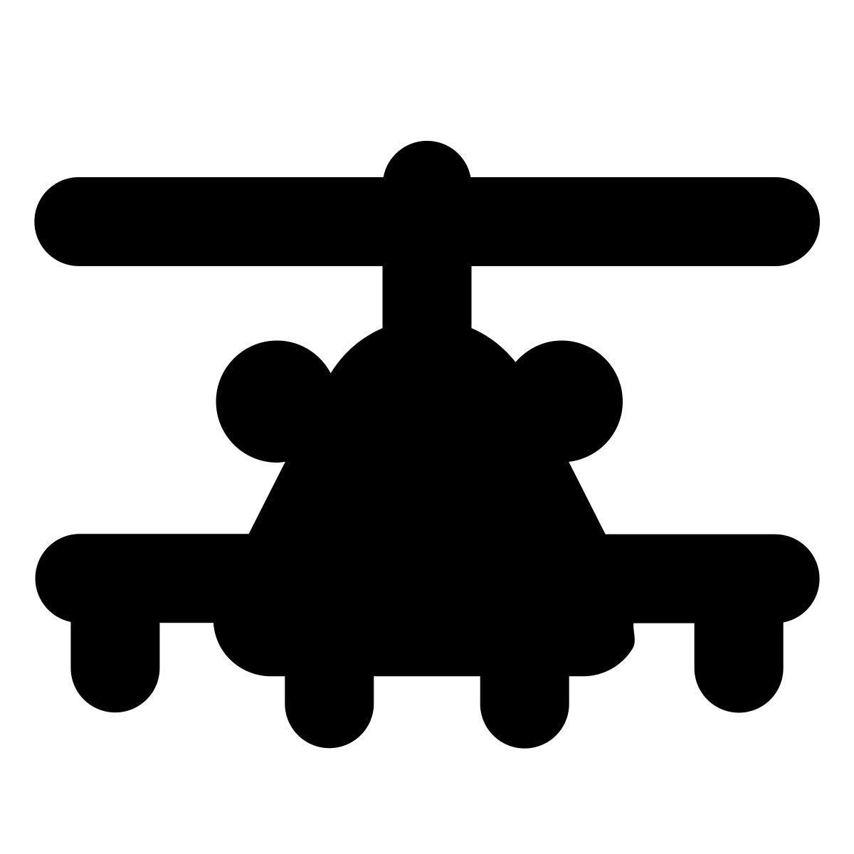 forma bold filled style 军用直升机 icon